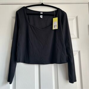 All in motion women’s every day soft long sleeve top black 1x nwt